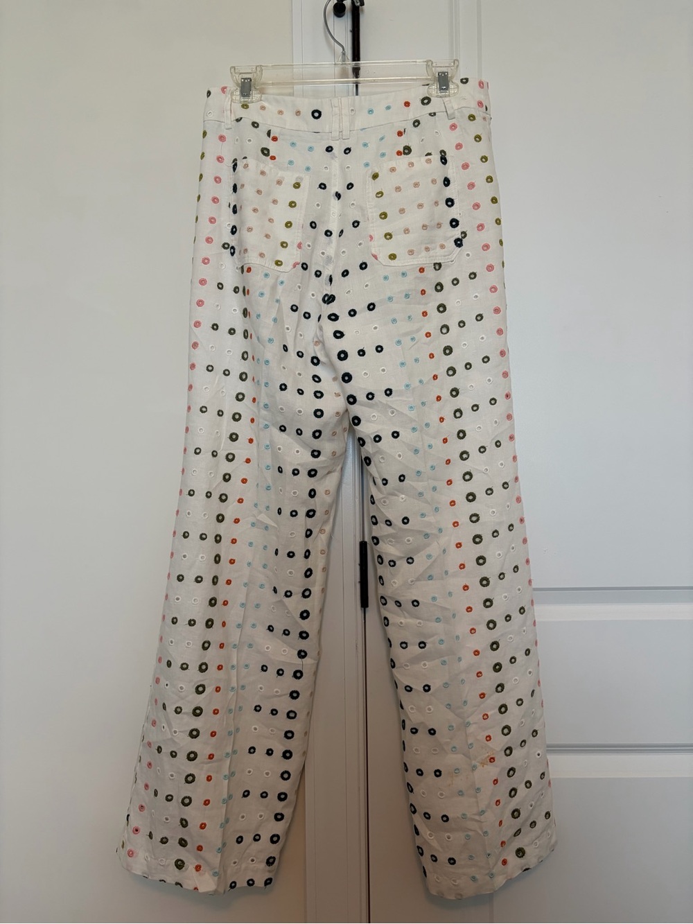 Anthropologie ett:twa Linen Eyelet Wide Leg Sz 6 - Picture 7 of 7